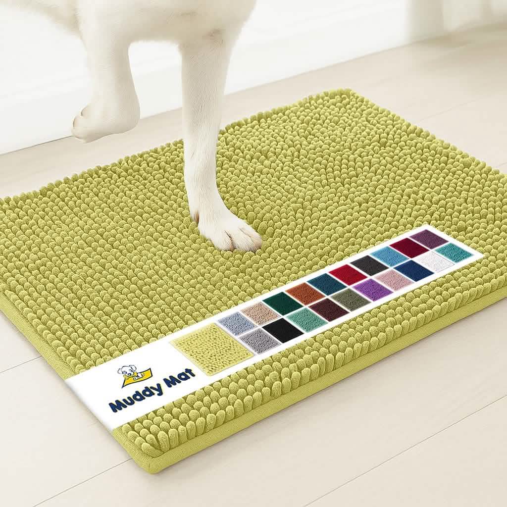 Muddy Mat Chenille Runner Rug, Machine Washable and Dryer Safe