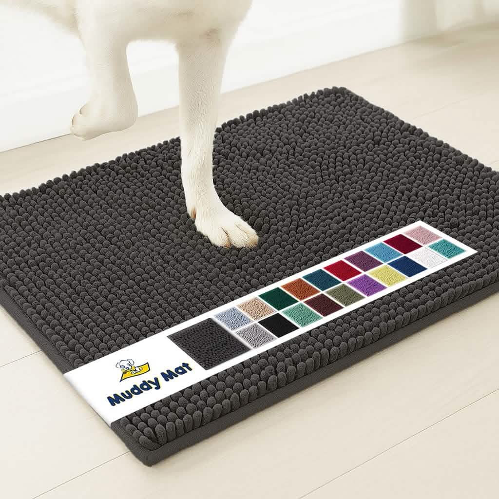 Muddy Mat Chenille Runner Rug, Machine Washable and Dryer Safe