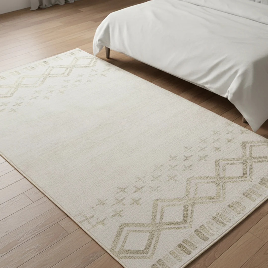 Muddy Mat Tribal Washable Area Rug - Soft Low Pile Non Slip Carpet for Living Room, Bedroom and Dining Room