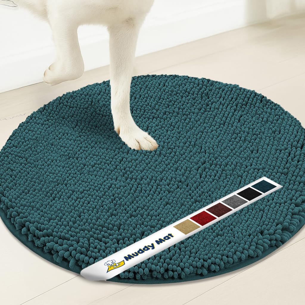 Muddy Mat Super Absorbent Microfiber Round Dog Door Mat