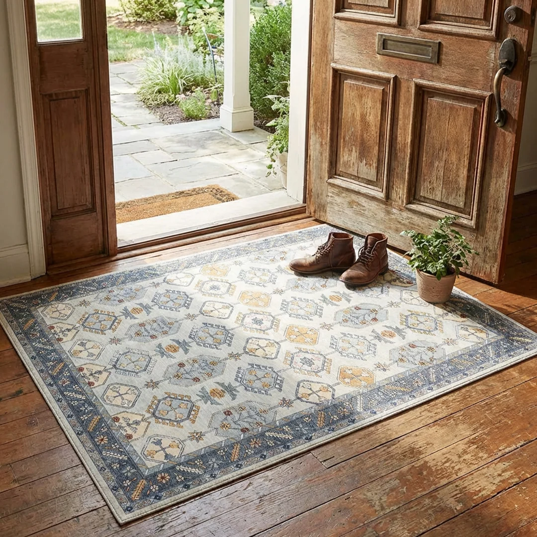 Muddy Carpet Celeste Washable Area Rug for Living Room, Bedroom and Dining Room