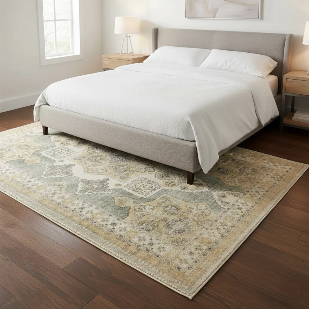 Monarch Pet Friendly Washable Area Rug for Dining Room