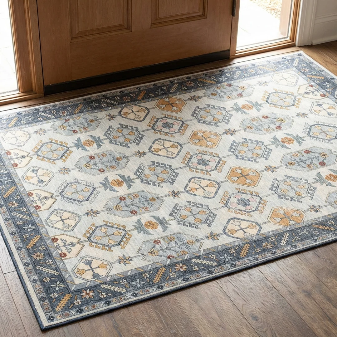 Muddy Carpet Celeste Washable Area Rug for Living Room, Bedroom and Dining Room