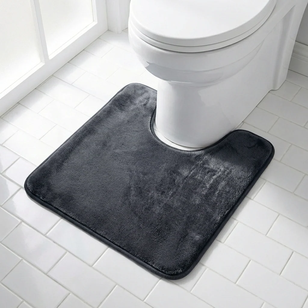 Muddy Mat® Memory Foam Bath Mat Set 2 Piece – Velvet Soft Non Slip Bathroom Rugs Set, Thick Absorbent Washable Bath Mats for Bathroom Floor and Shower, 20"x30" + 20"x20" U-Shaped