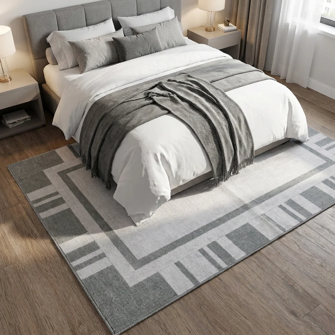 Muddy Carpet Trellis Washable Area Rug for Living Room and Dining Room