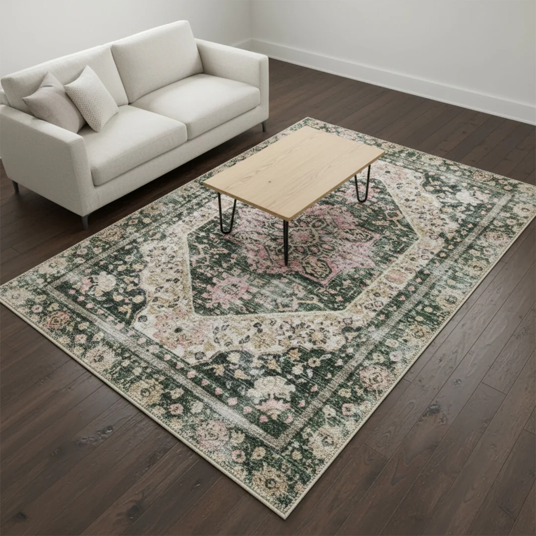 Waterproof Eden Washable Area Rug, Non Slip and Foldable