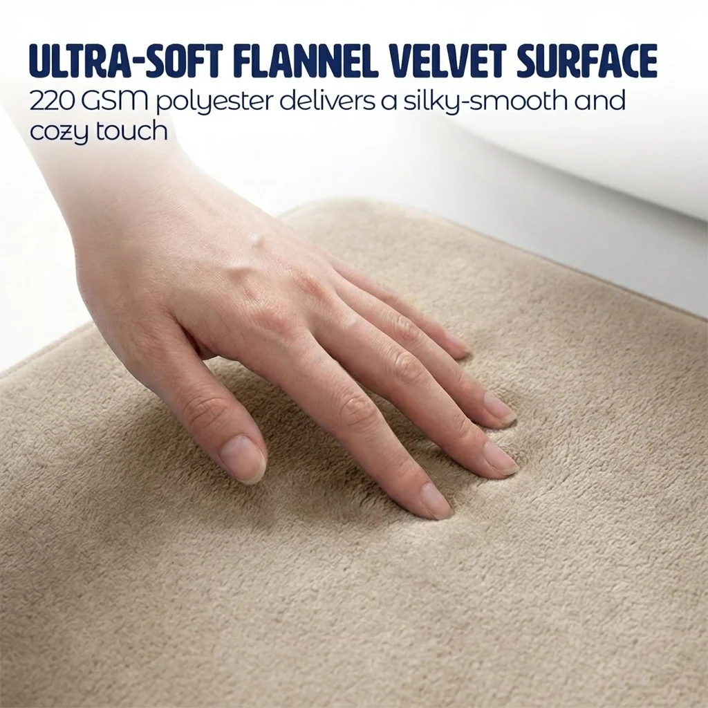 Muddy Mat® Memory Foam Bath Mat – Velvet Soft Non Slip Bathroom Rugs, Thick Absorbent Bath Rugs, Washable Bath Mat for Bathroom Floor and Shower