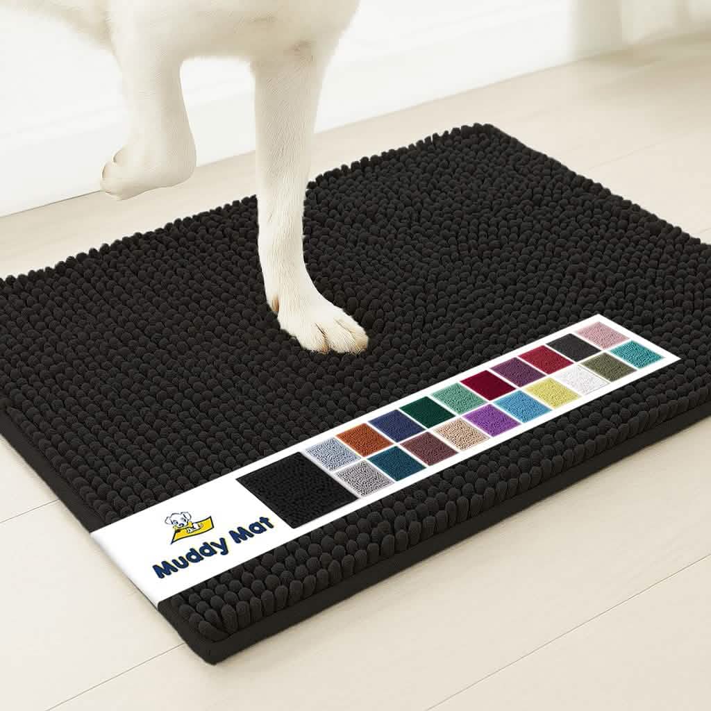 Muddy Mat Chenille Area Rug, Machine Washable and Dryer Safe