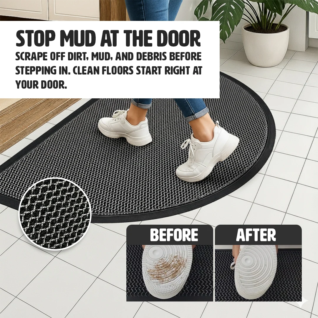 Muddy Mat® Semi-Circle Meshy Door Mat, Quick-Dry Dirt Trapper