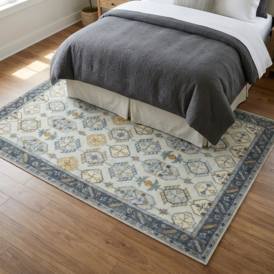 Muddy Carpet Celeste Washable Area Rug for Living Room, Bedroom and Dining Room