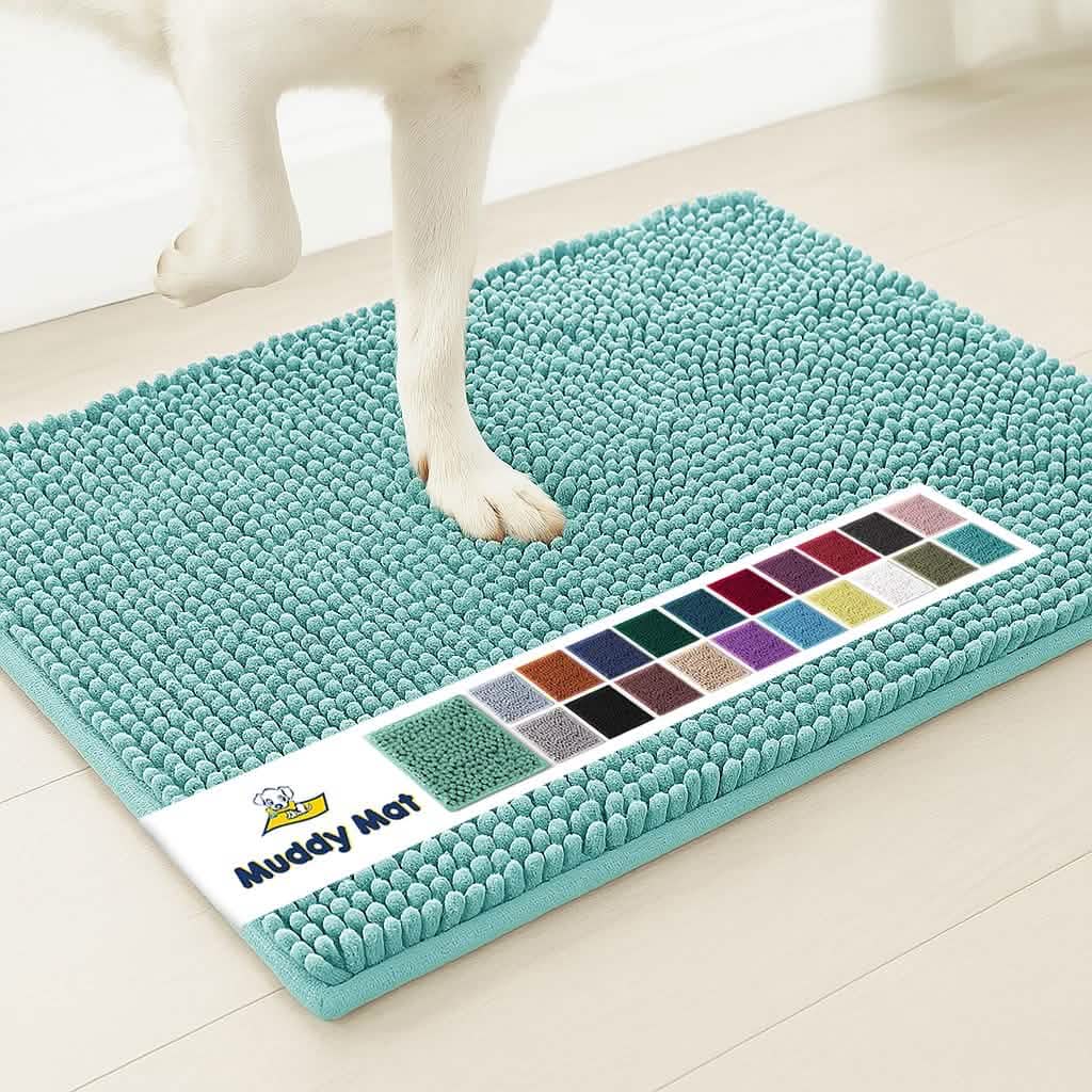 Muddy Mat Chenille Area Rug, Machine Washable and Dryer Safe
