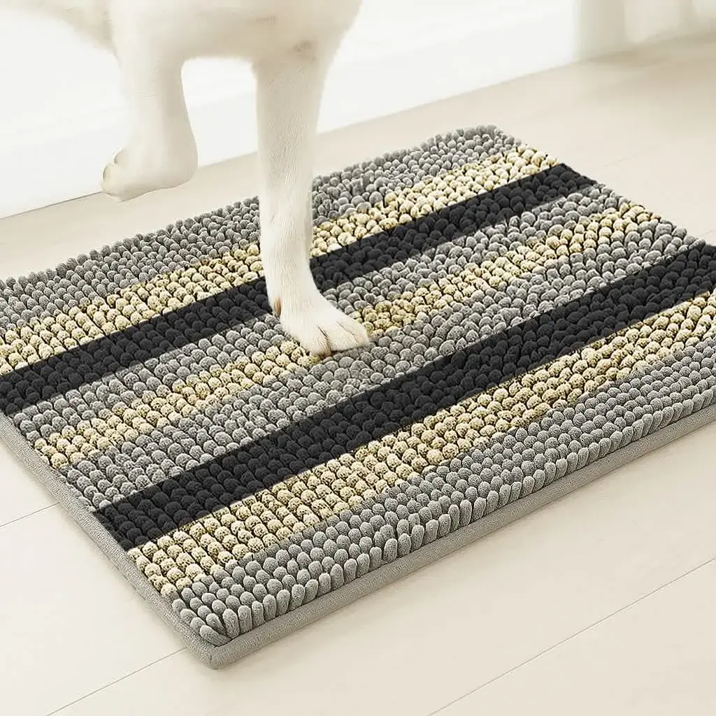 Muddy Mat® Horizontal Loop Chenille Dog Door Mat, Super Absorbent and Machine Washable