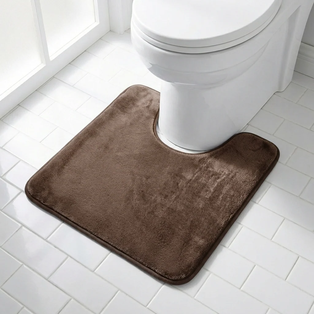 Muddy Mat® Memory Foam Bath Mat Set 2 Piece – Velvet Soft Non Slip Bathroom Rugs Set, Thick Absorbent Washable Bath Mats for Bathroom Floor and Shower, 20"x30" + 20"x20" U-Shaped
