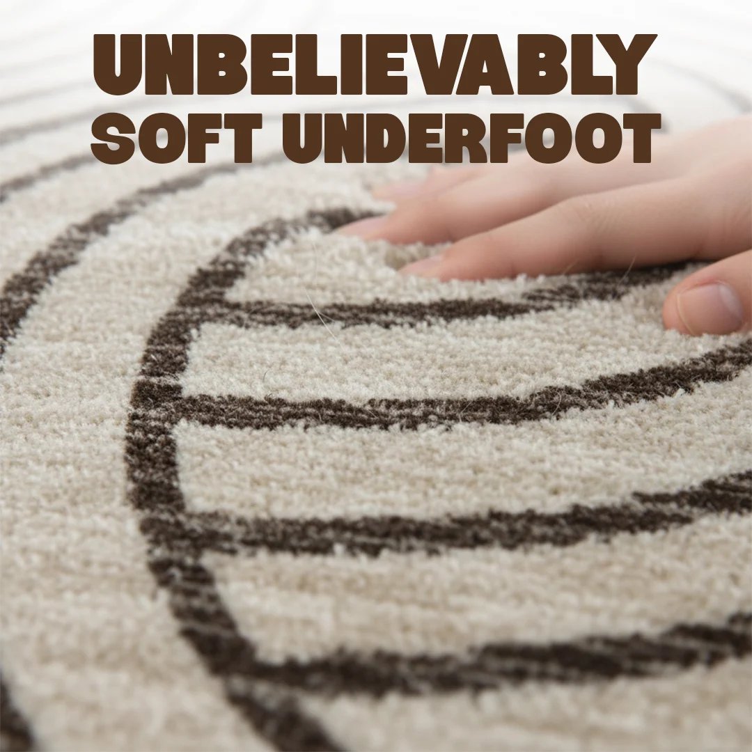 Orbit Washable Area Rug from Muddy Carpet, Soft Low Pile and Non Slip for Busy Living Rooms and Bedrooms
