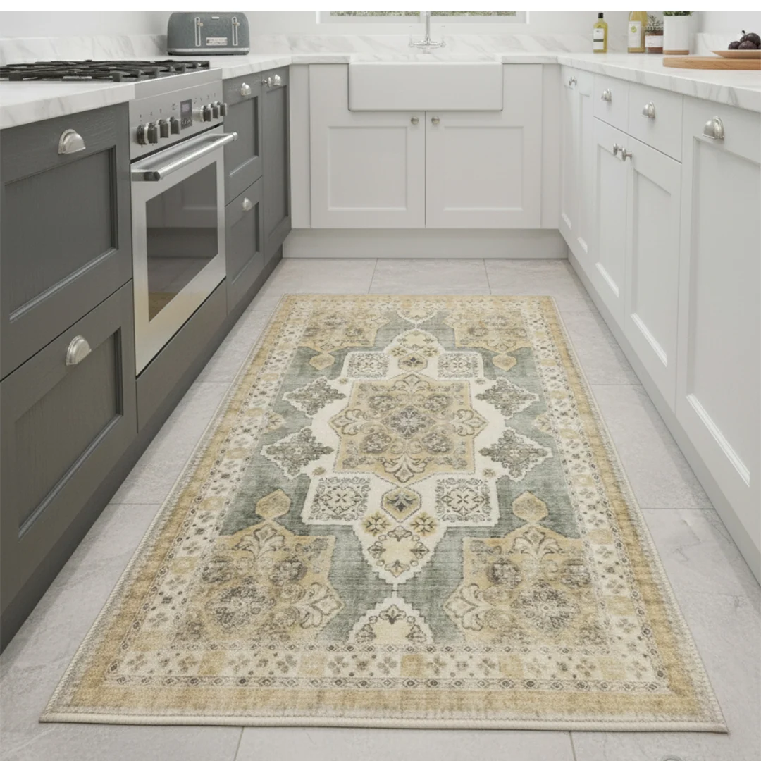 Monarch Pet Friendly Washable Area Rug for Dining Room