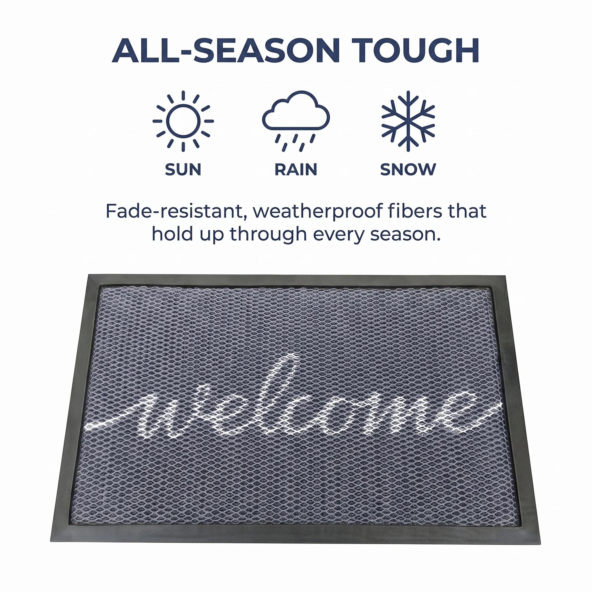 Muddy Mat® Tapete de puerta exterior 3D resistente Meshy Mat con estampado