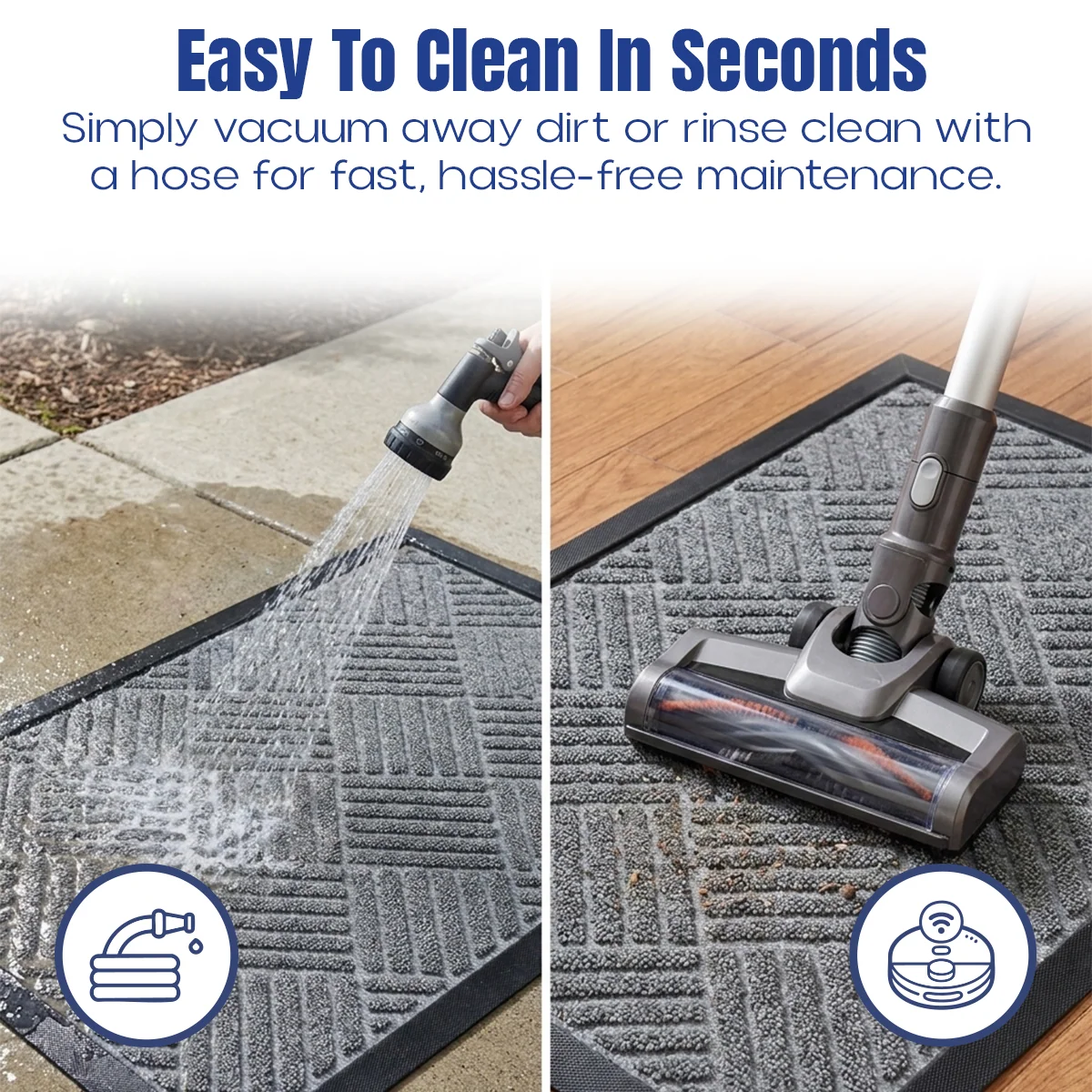 Muddy Mat® Tapete de puerta exterior 3D resistente Meshy Mat con estampado