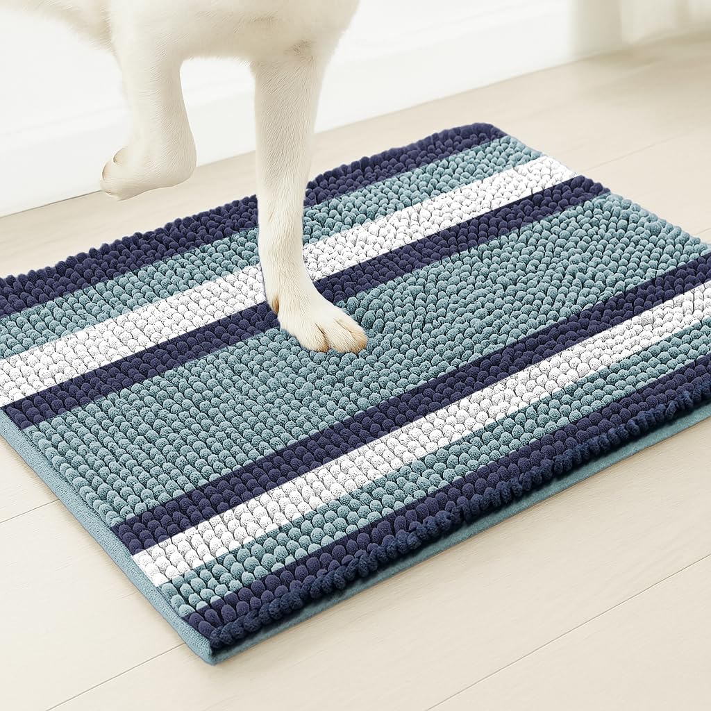 Muddy Mat® Horizontal Loop Chenille Dog Door Mat, Super Absorbent and Machine Washable