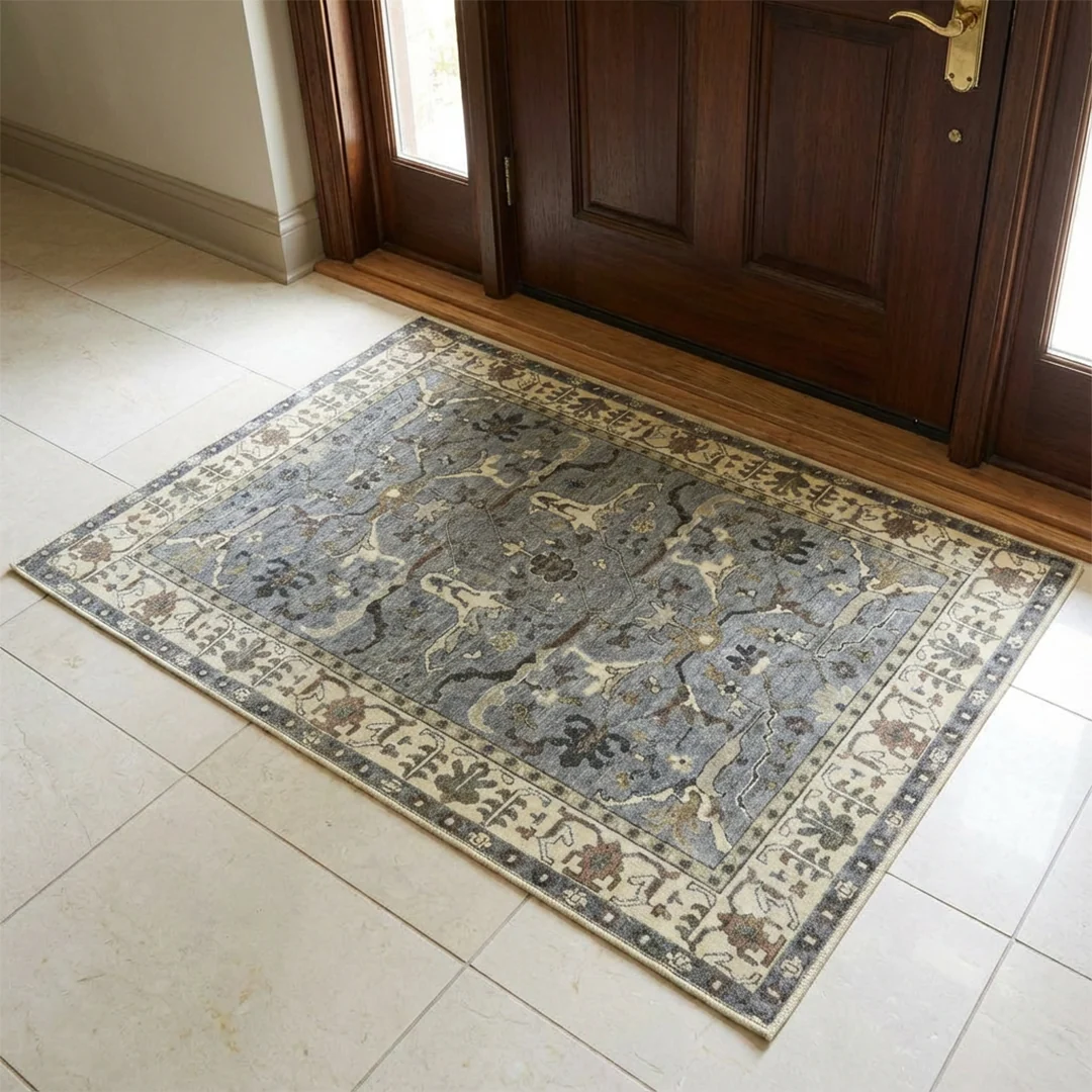 Muddy Carpet Duskfall Soft Low Pile Washable Area Rug for Living Room and Bedroom