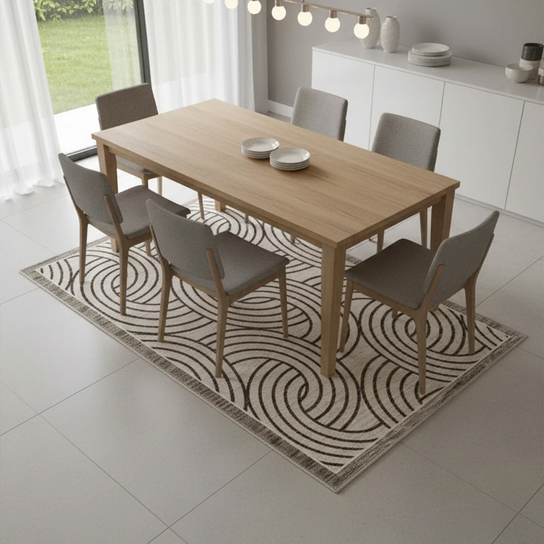 Orbit Washable Area Rug from Muddy Carpet, Soft Low Pile and Non Slip for Busy Living Rooms and Bedrooms