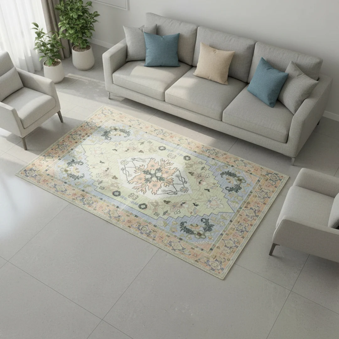 Alfombra lavable y antideslizante Sorrento de Muddy Carpet para sala de estar, dormitorio y comedor