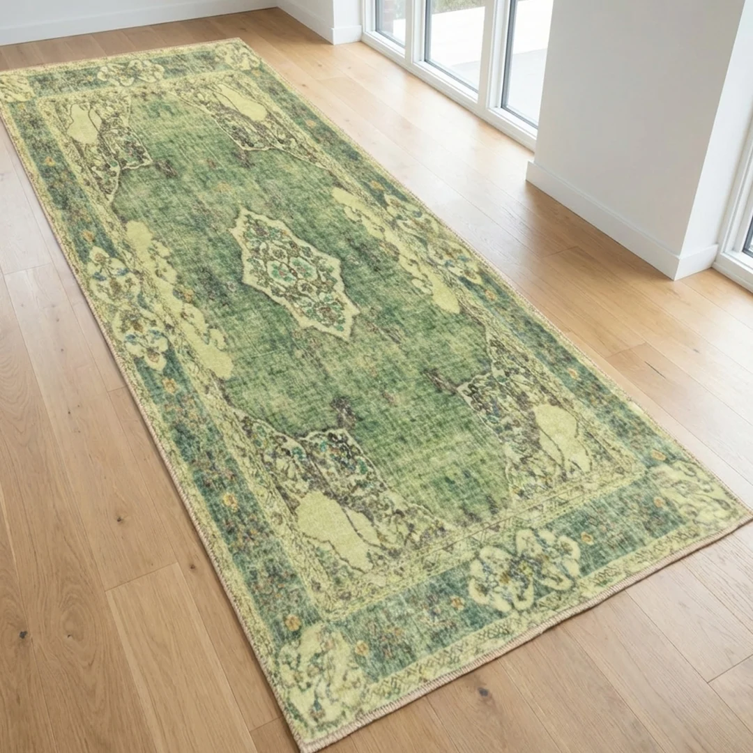 Majestic Soft Low Pile Washable Area Rug, Non Slip for Living Room