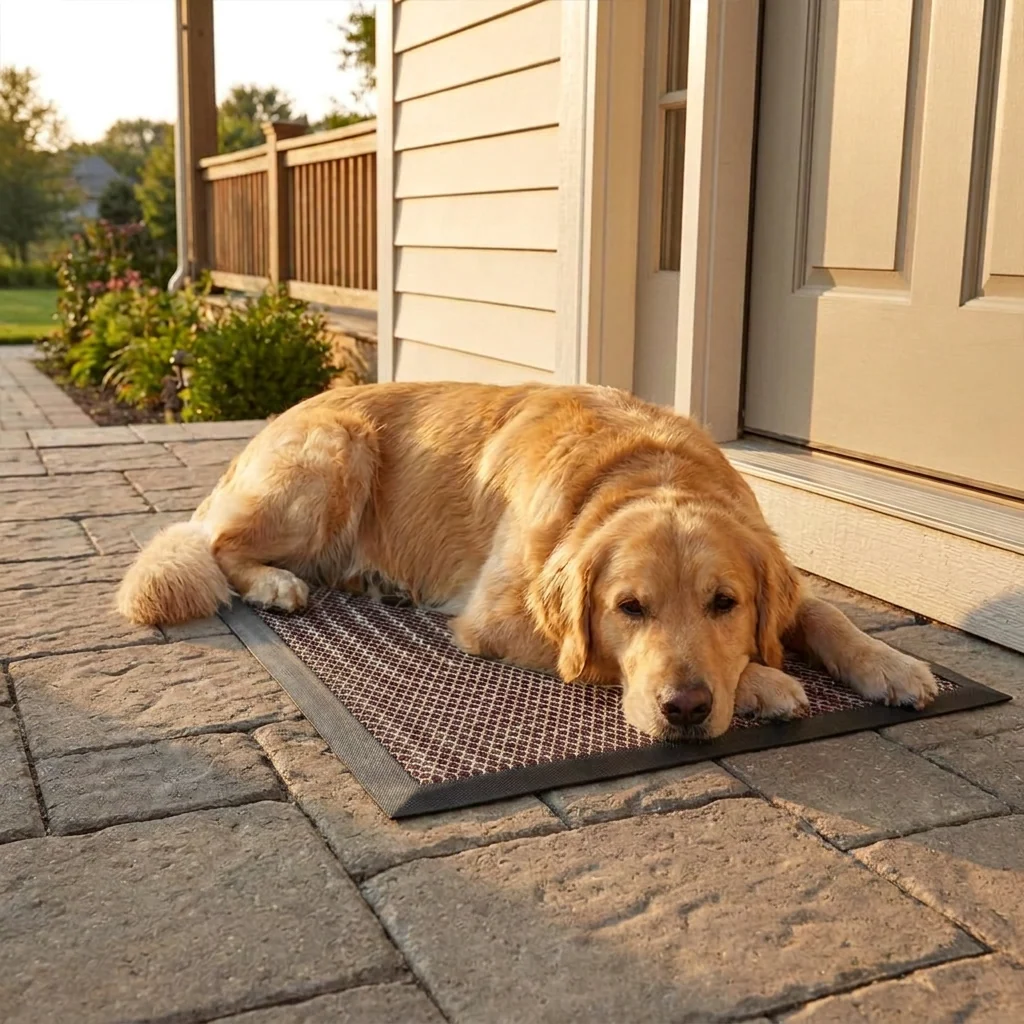 Muddy Mat® Tapete de puerta exterior 3D resistente Meshy Mat con estampado