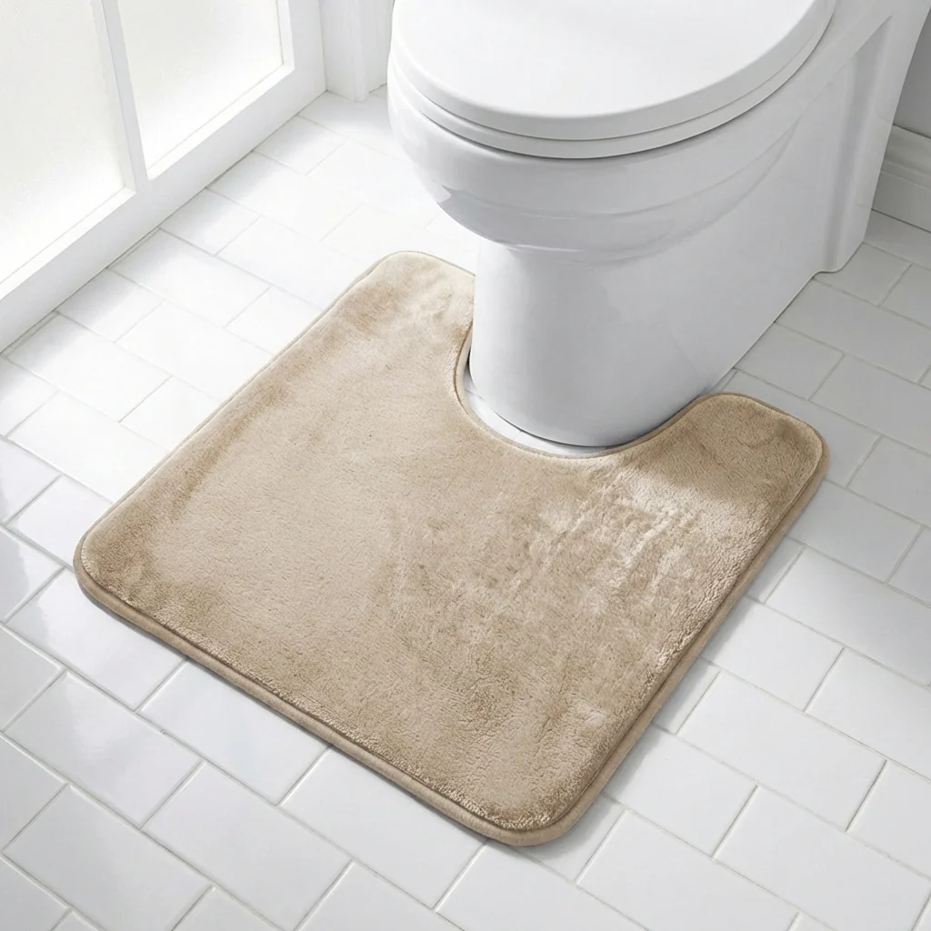 Muddy Mat® Memory Foam Bath Mat Set 2 Piece – Velvet Soft Non Slip Bathroom Rugs Set, Thick Absorbent Washable Bath Mats for Bathroom Floor and Shower, 20"x30" + 20"x20" U-Shaped