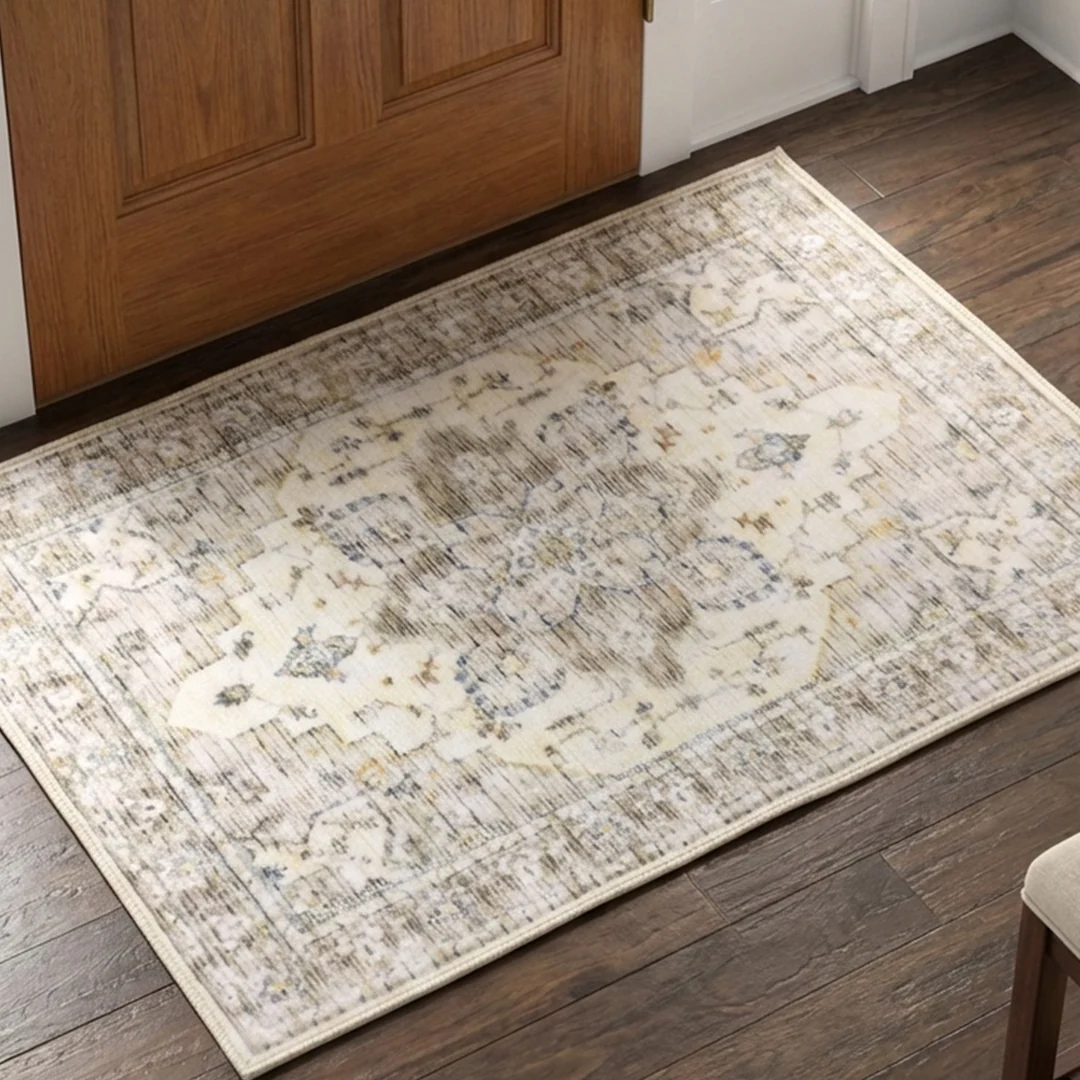 Alfombra lavable Tuscany, de pelo bajo suave, antideslizante y apta para mascotas para sala de estar, dormitorio y comedor