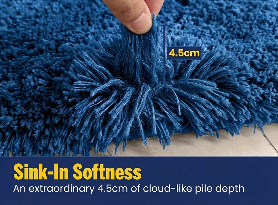 Muddy Mat® Juego de 2 alfombras de baño mullidas, alfombras de microfibra suaves y absorbentes, antideslizantes, de secado rápido y lavables a máquina para suelo, bañera, ducha e inodoro, 20"x30" + 20"x20" en forma de U