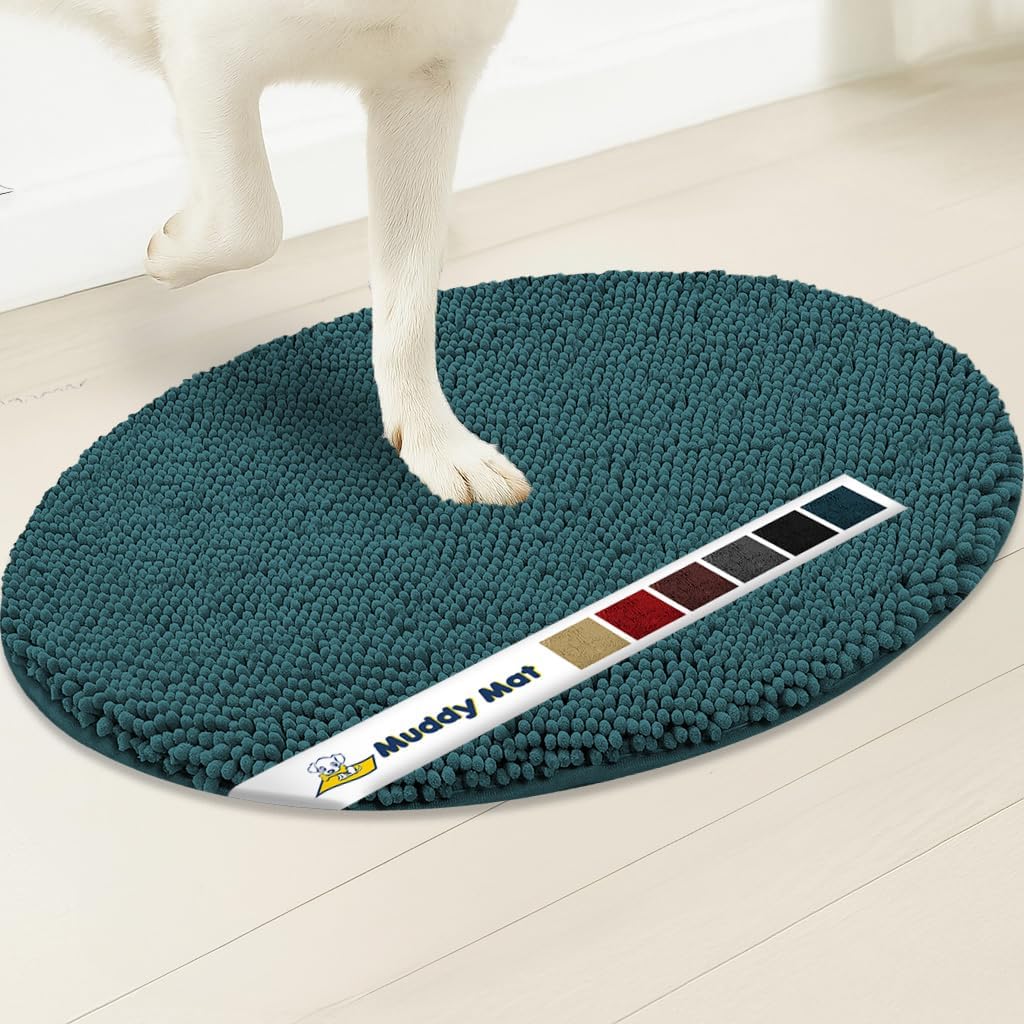 Muddy Mat Super Absorbent Microfiber Dog Door Oval Mat