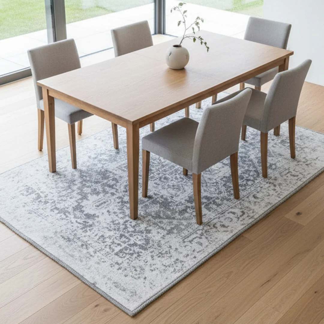 Alfombra lavable Muddy Mat Frostbell - de pelo bajo suave y antideslizante para sala de estar, dormitorio y comedor