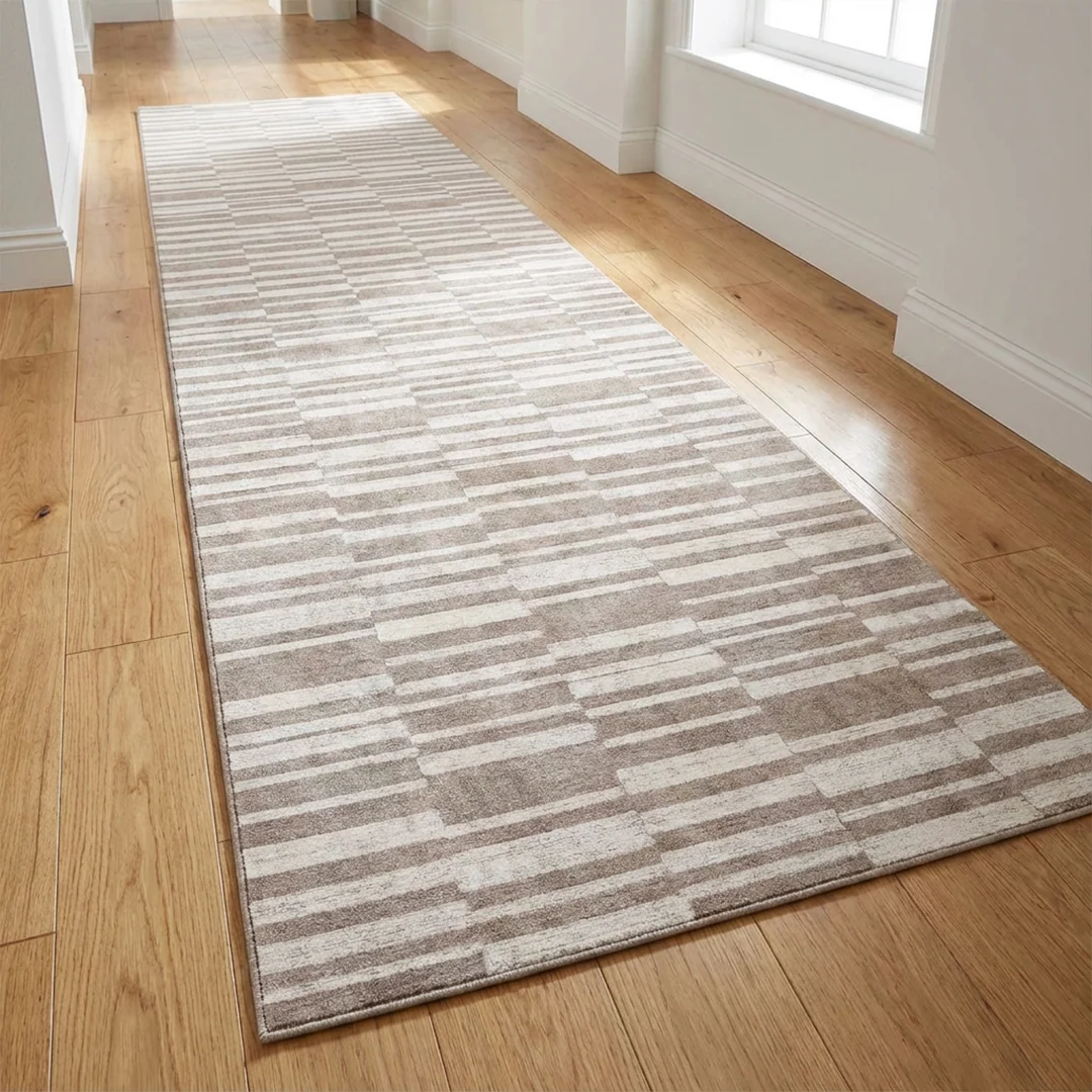Muddy Carpet Tapis de zone lavable Brickline pour salon, chambre et salle à manger