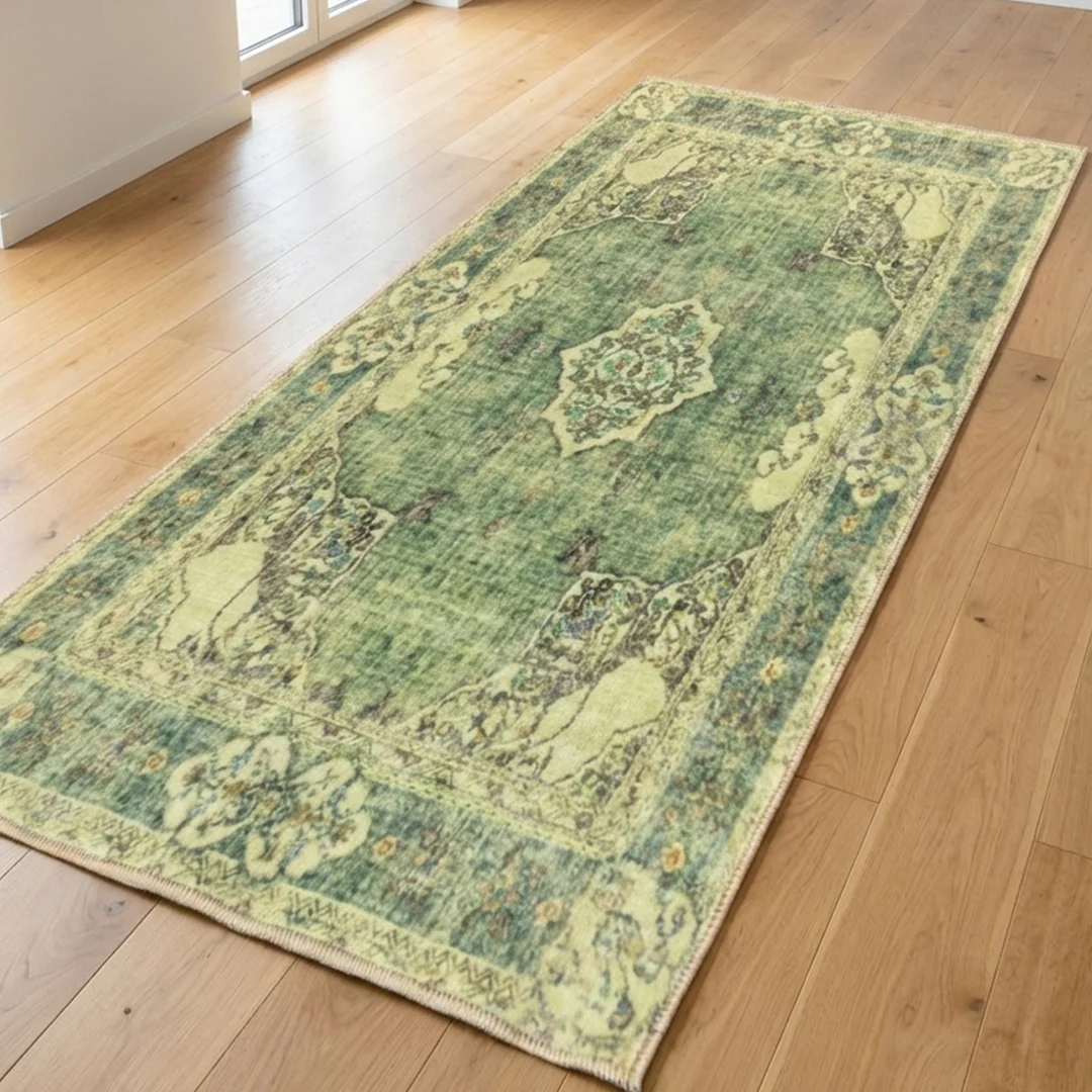 Majestic Soft Low Pile Washable Area Rug, Non Slip for Living Room