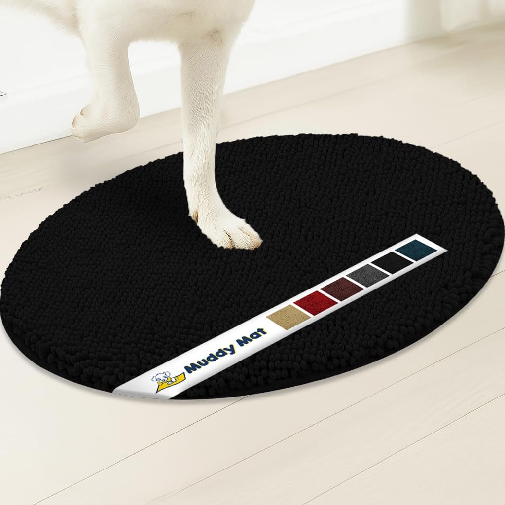 Muddy Mat Super Absorbent Microfiber Dog Door Oval Mat