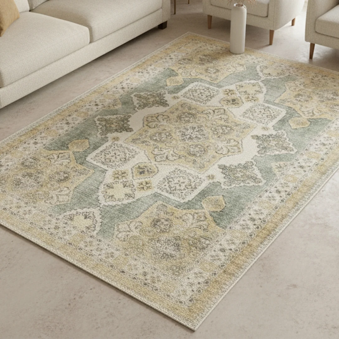 Monarch Pet Friendly Washable Area Rug for Dining Room