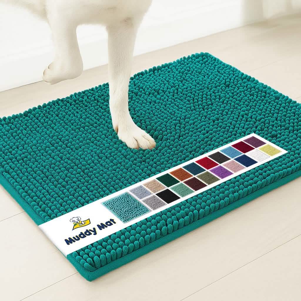 Muddy Mat Chenille Runner Rug, Machine Washable and Dryer Safe