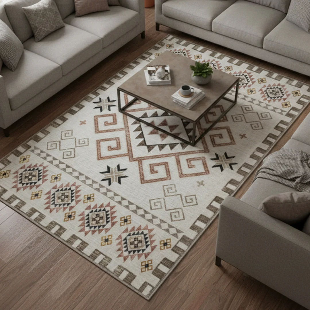 Alfombra lavable y antideslizante Sedona de Muddy Carpet, suave, para salas de estar, dormitorios y comedores