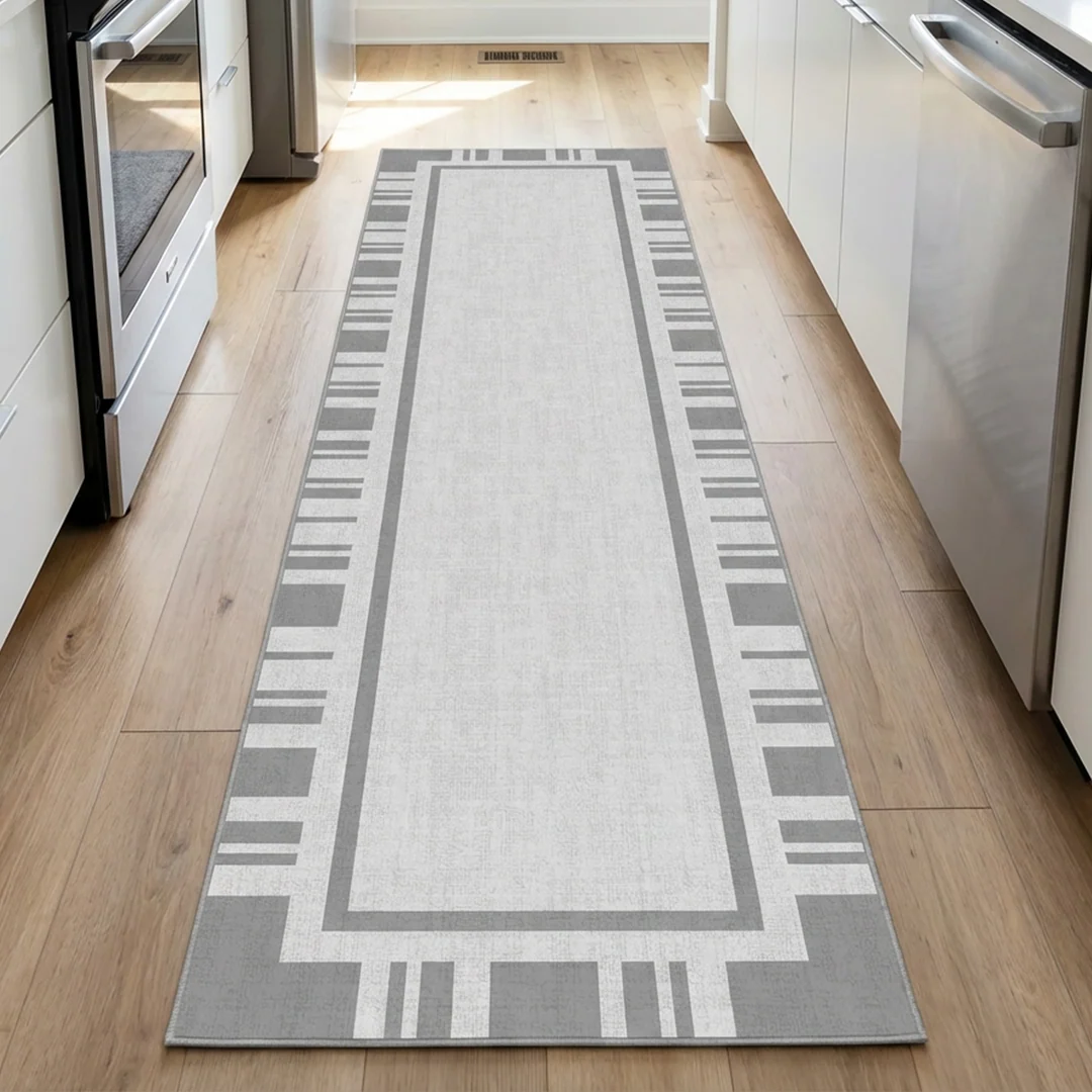 Muddy Carpet Trellis Washable Area Rug for Living Room and Dining Room