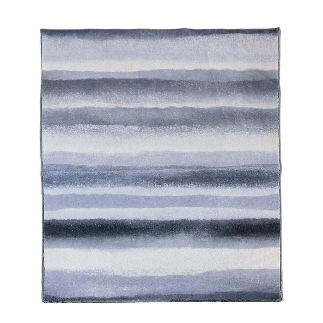 Muddy Carpet Mist Washable Area Rug, Soft Low Pile Non Slip Carpet for Living Room and Bedroom