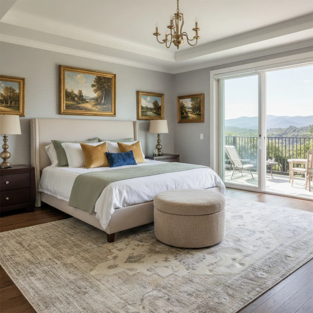 Alfombra lavable Tuscany, de pelo bajo suave, antideslizante y apta para mascotas para sala de estar, dormitorio y comedor