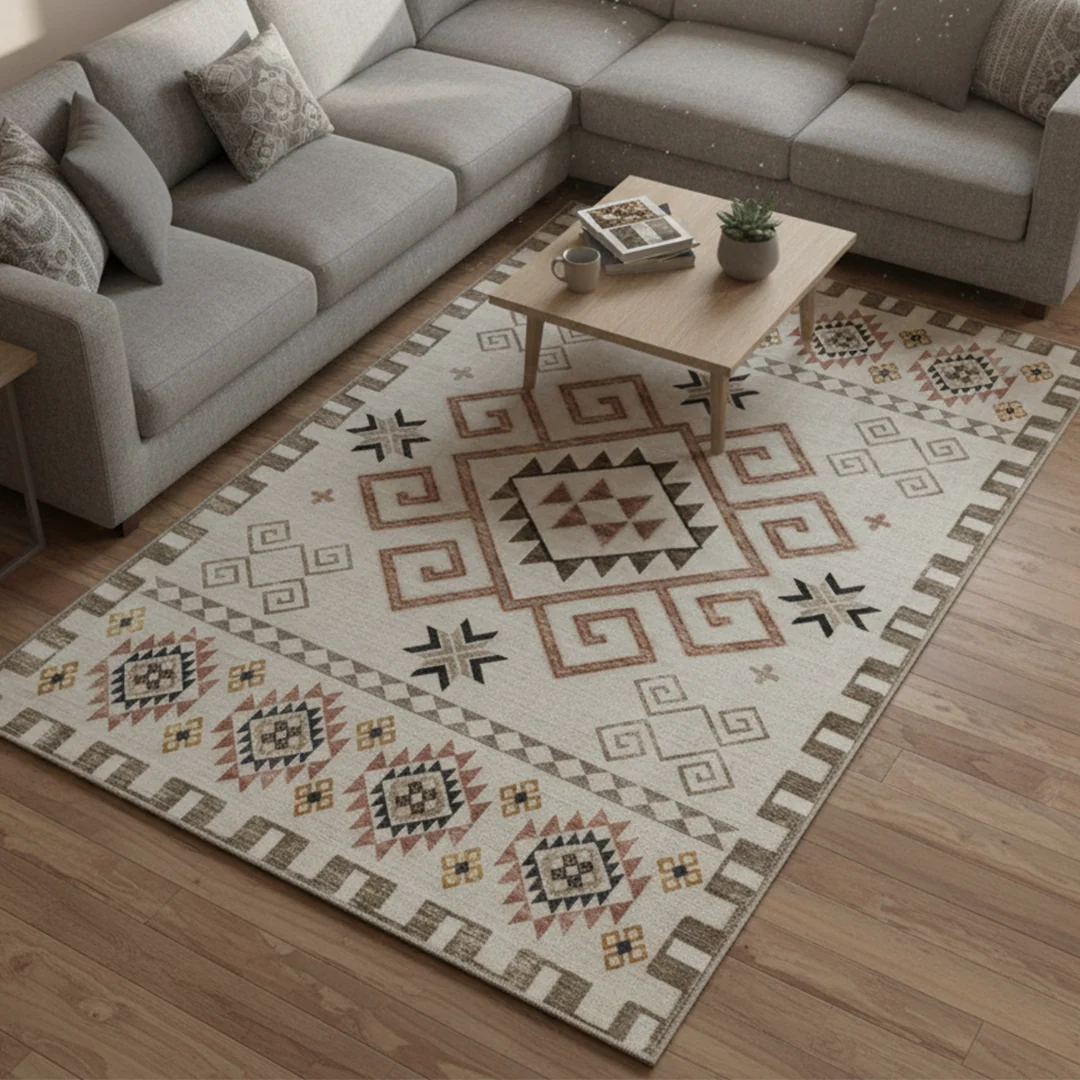 Alfombra lavable y antideslizante Sedona de Muddy Carpet, suave, para salas de estar, dormitorios y comedores