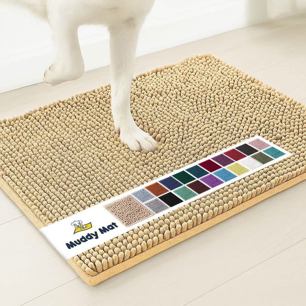 Muddy Mat Chenille Runner Rug, Machine Washable and Dryer Safe