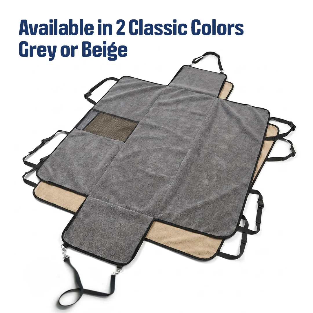 Muddy Mat® Petite chenille-hundebilsædebetræk til bagsædet, 100% vandtæt hængekøje til SUV'er og lastbiler
