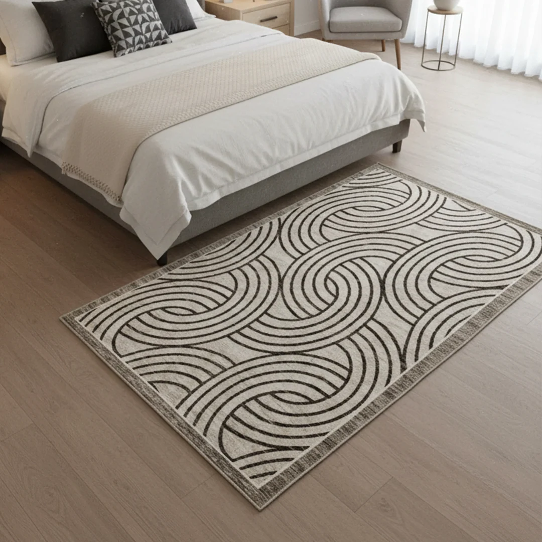 Orbit Washable Area Rug from Muddy Carpet, Soft Low Pile and Non Slip for Busy Living Rooms and Bedrooms