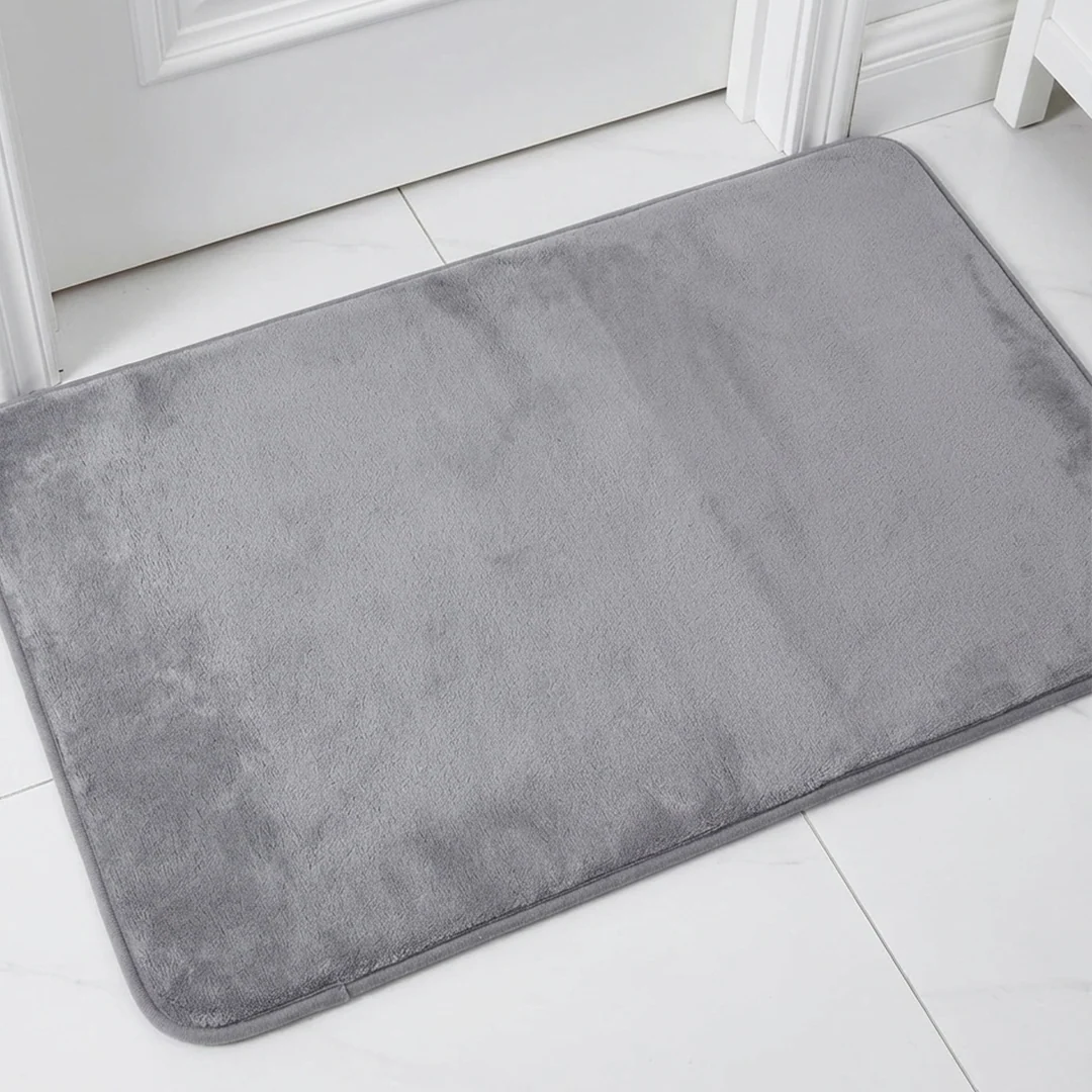 Muddy Mat® Memory Foam Bath Mat – Velvet Soft Non Slip Bathroom Rugs, Thick Absorbent Bath Rugs, Washable Bath Mat for Bathroom Floor and Shower