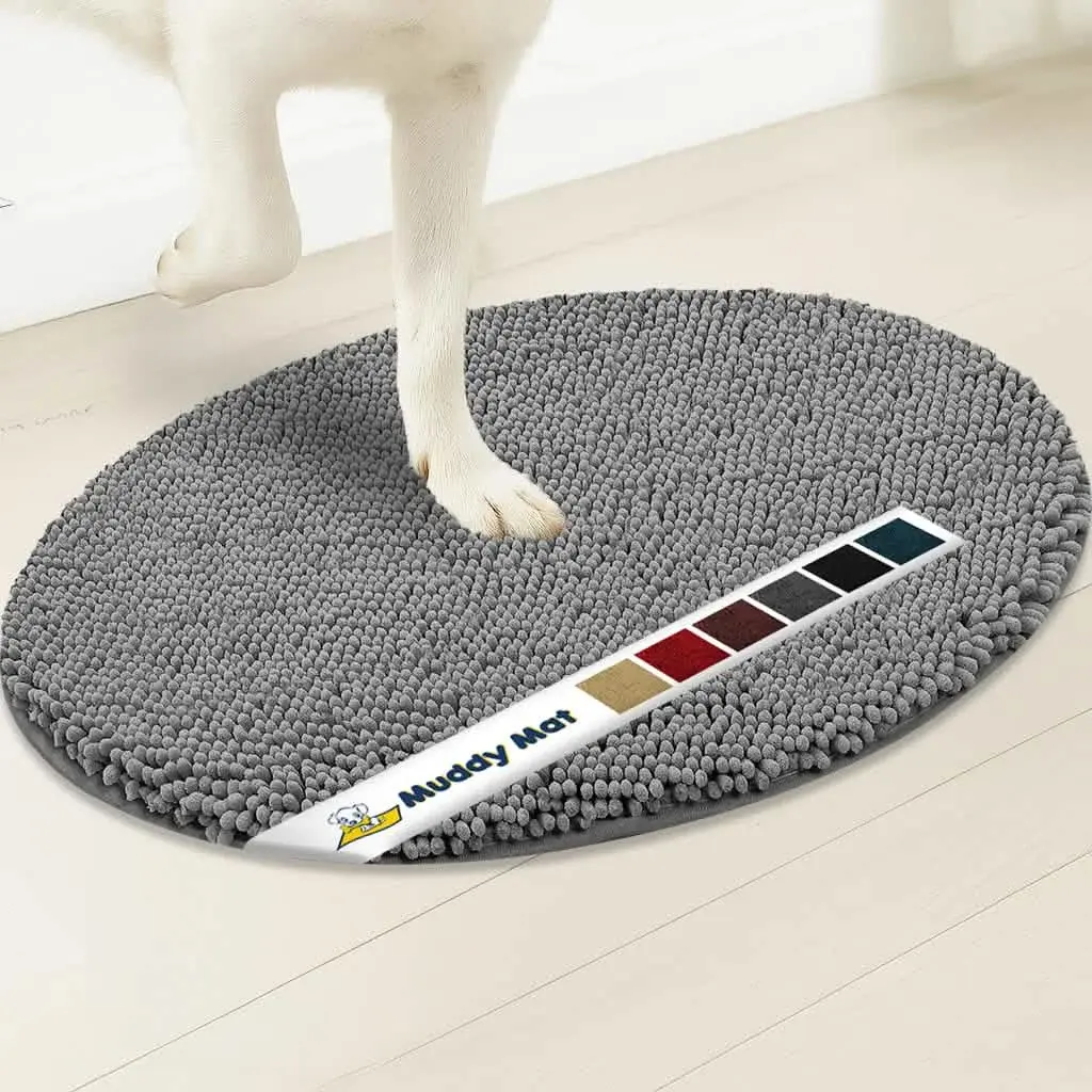 Muddy Mat Super Absorbent Microfiber Dog Door Oval Mat