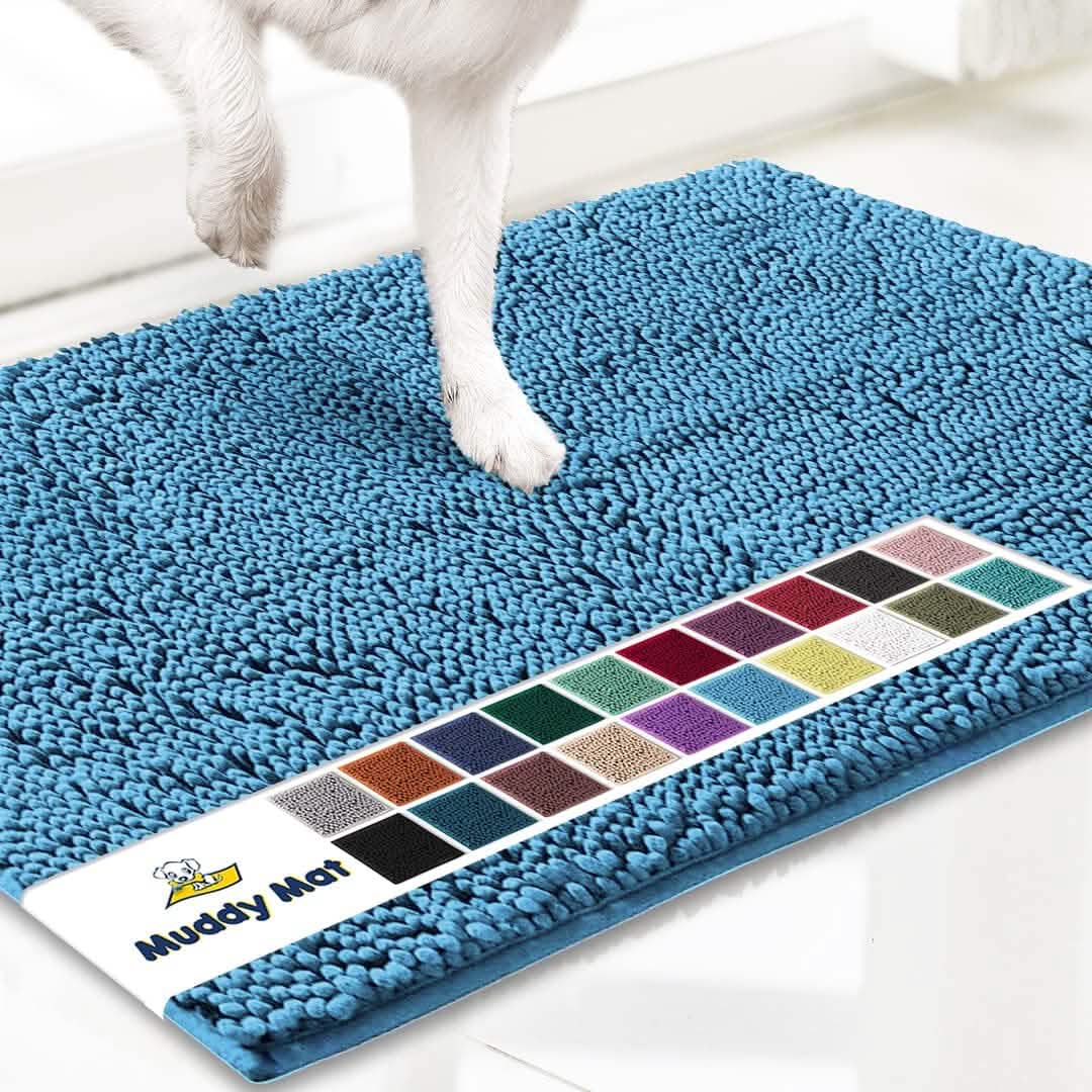 Muddy Mat Chenille Runner Rug, Machine Washable and Dryer Safe