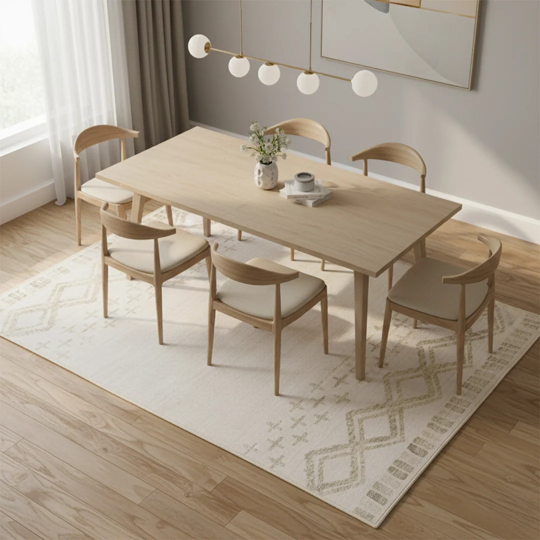 Muddy Mat Tribal Washable Area Rug - Soft Low Pile Non Slip Carpet for Living Room, Bedroom and Dining Room