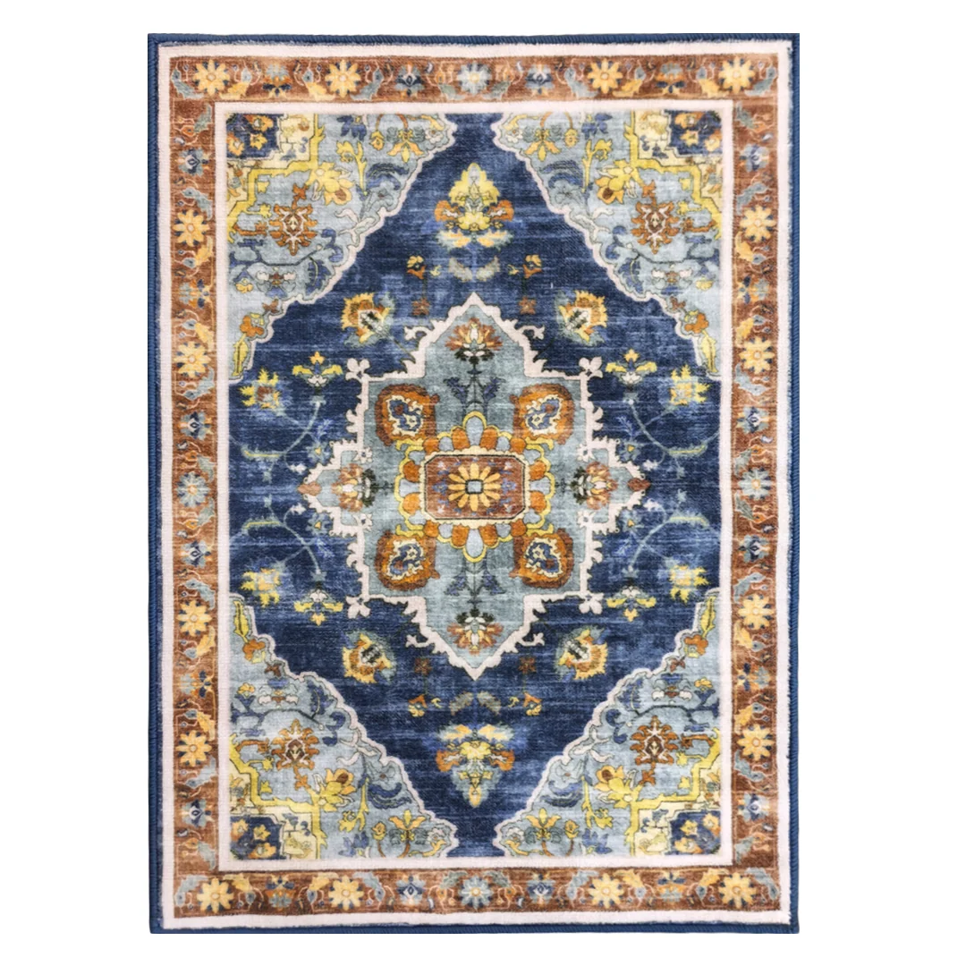 Muddy Carpet Mosaic Washable Area Rug, Waterproof Pet Friendly Non Slip